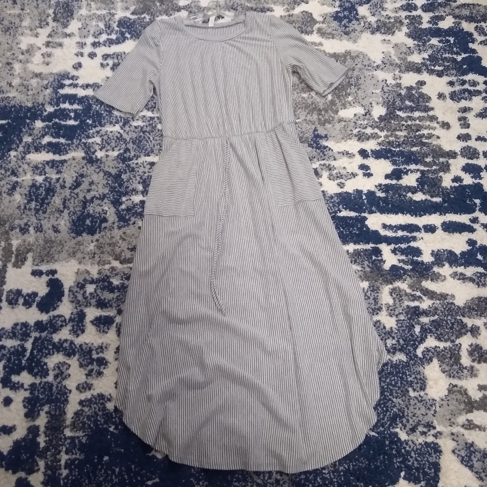 Boutique Midi Pinstriped Dress in size L